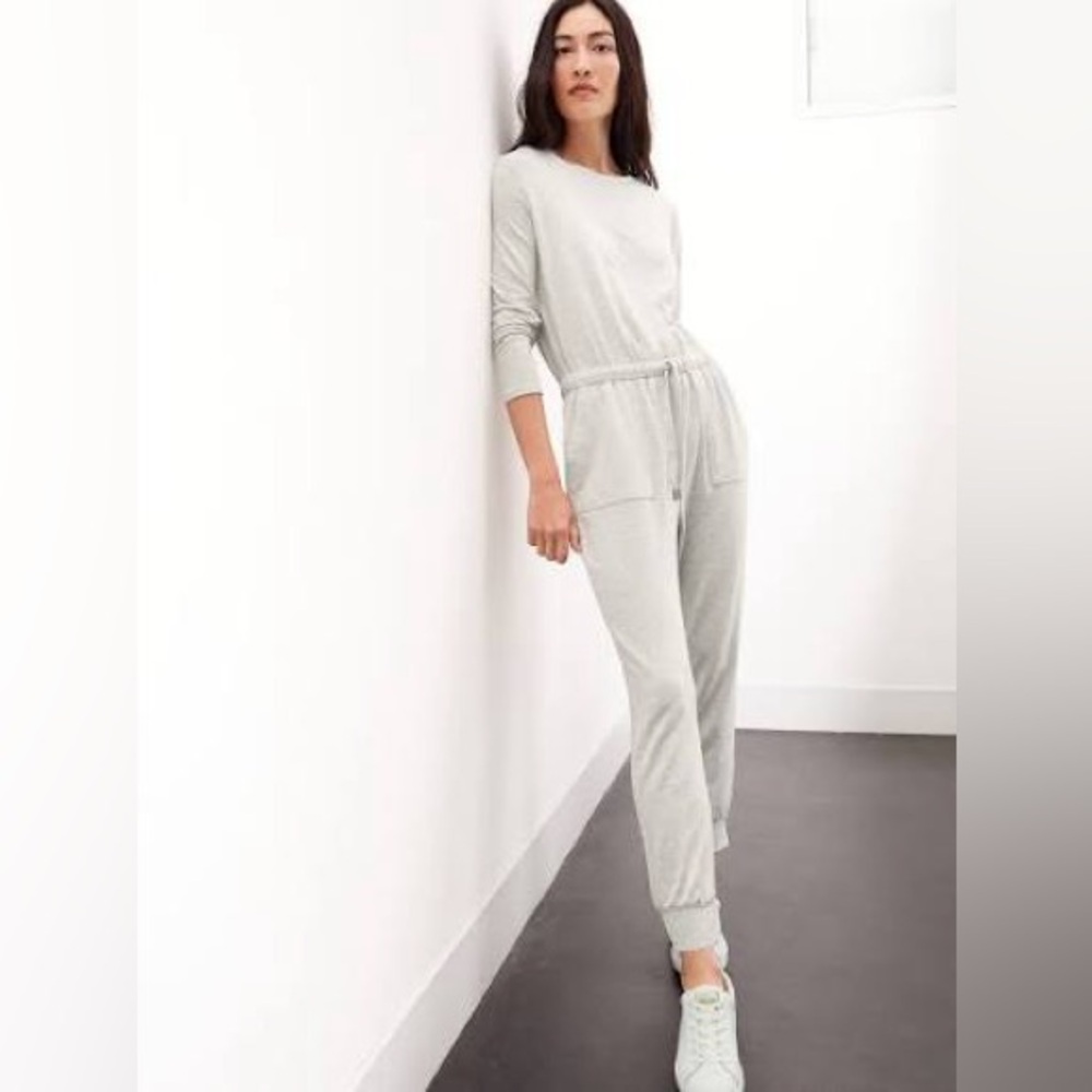 NWT Banana Republic Light Gray Baby Terry Jumpsuit